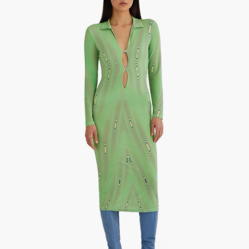 Paloma Wool Vibrant Green Long Sleeve Dress